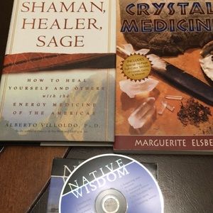 2 Book and cd bundle Shaman Healer Sage Crystals
